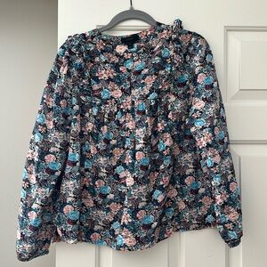 J Crew Esperanza Ruffle top - size S